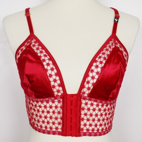 nwt VS strappy crop bralette bra sexy mesh - Picture 3 of 5